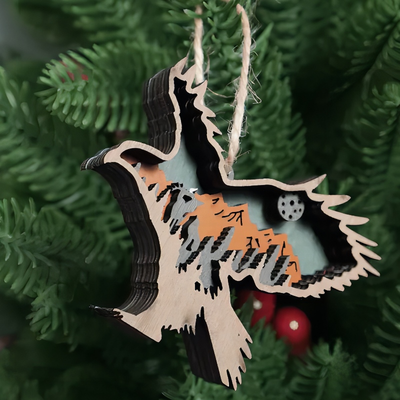 Ornament 3dwood Craft Eagle